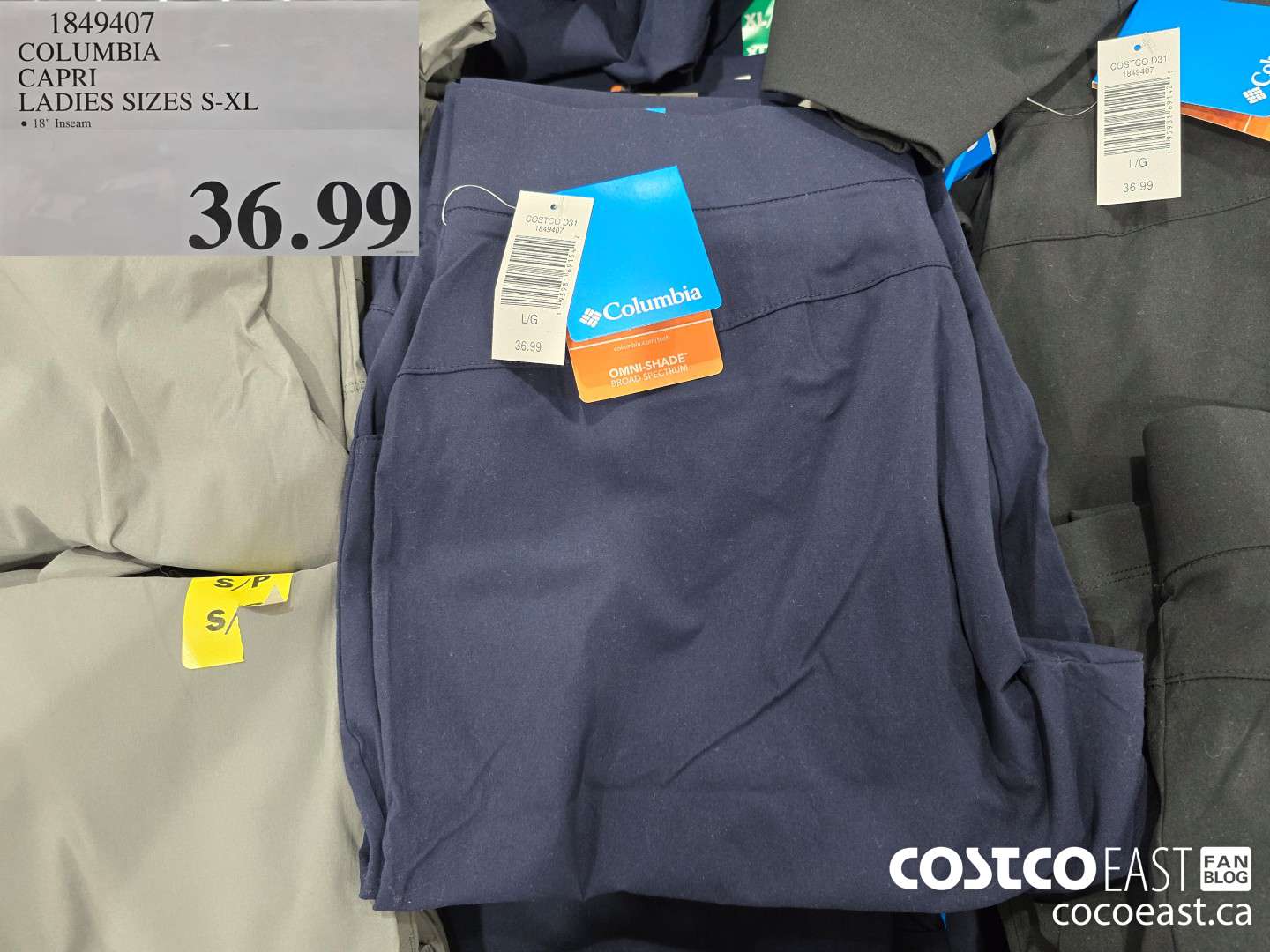 1849407 COLUMBIA CAPRI LADIES SIZES S-XL $36.99