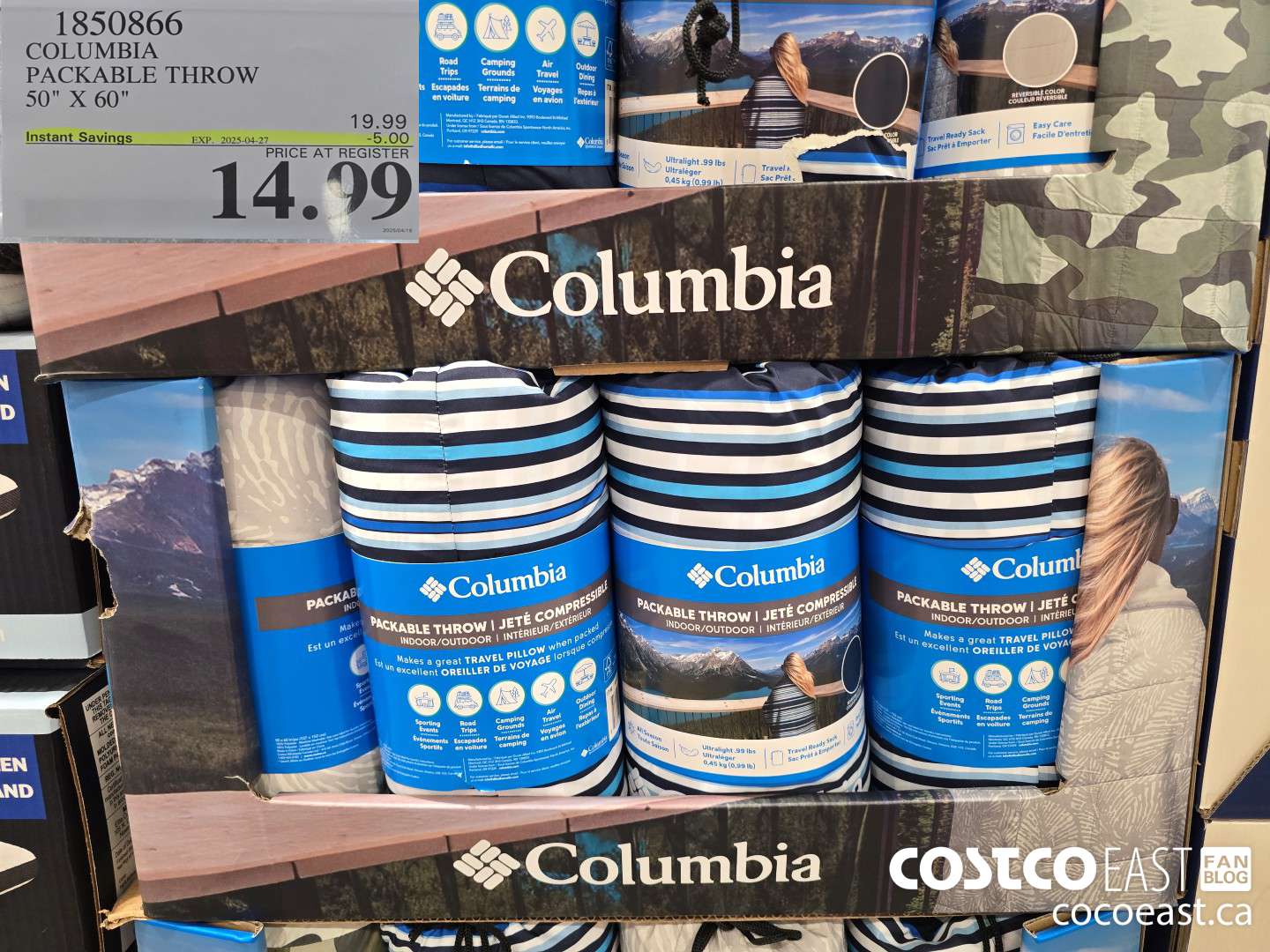 1850866 COLUMBIA PACKABLE THROW 50