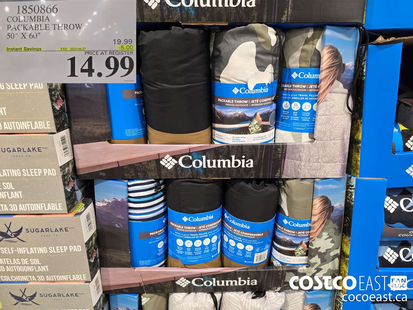 1850866 COLUMBIA PACKABLE THROW 50