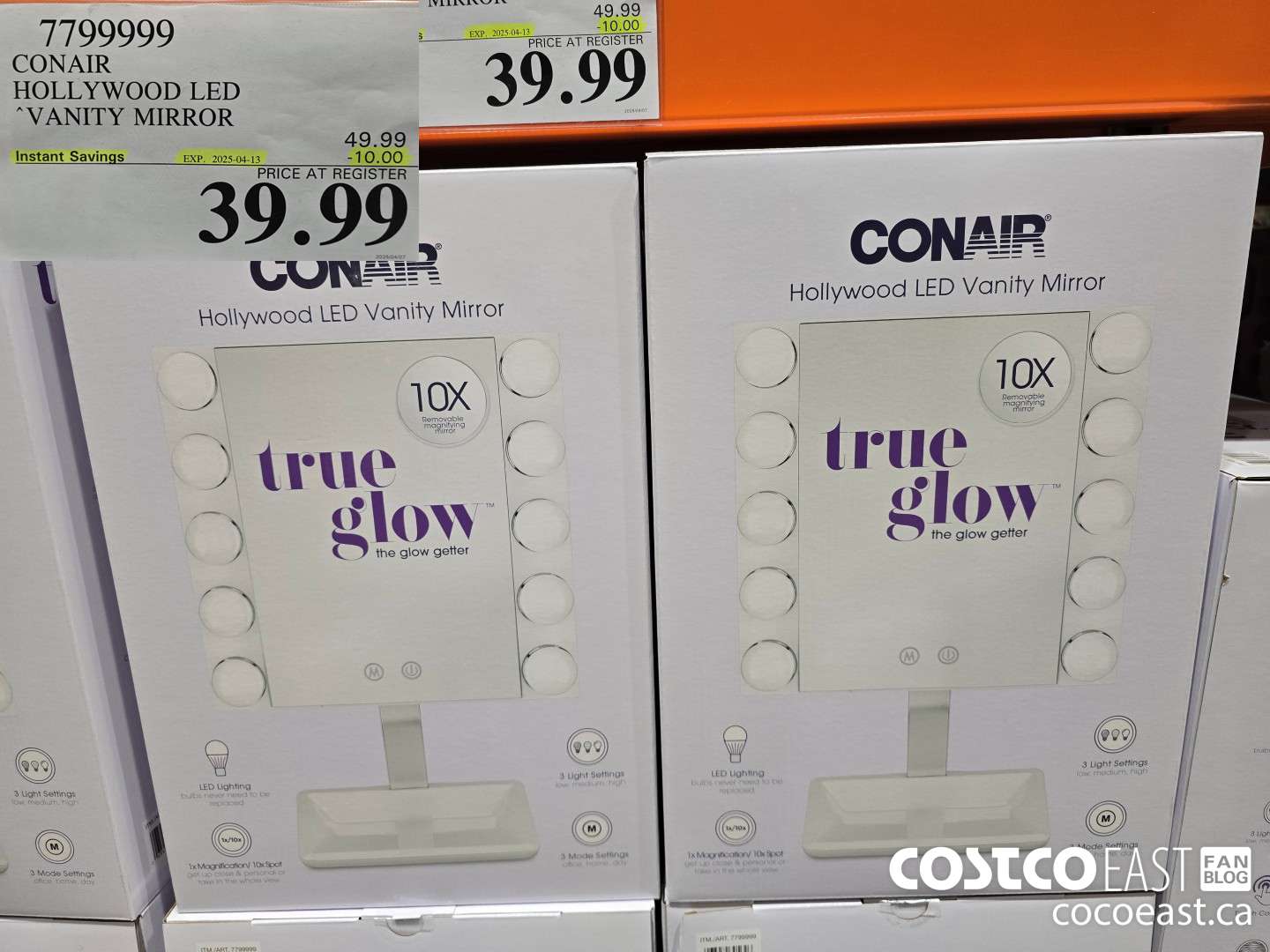 7799999 CONAIR HOLLYWOOD LED VANITY MIRROR ($10.00 INSTANT SAVINGS EXPIRES ON 2025-04-13) $39.99