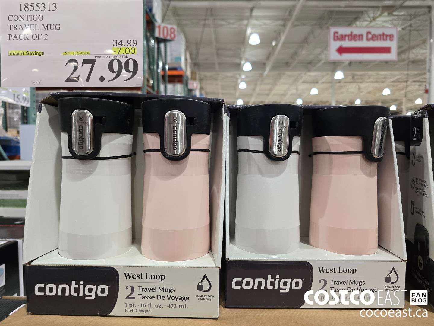 1855313 CONTIGO TRAVEL MUG PACK OF 2 ($7.00 INSTANT SAVINGS EXPIRES ON 2025-05-04) $27.99
