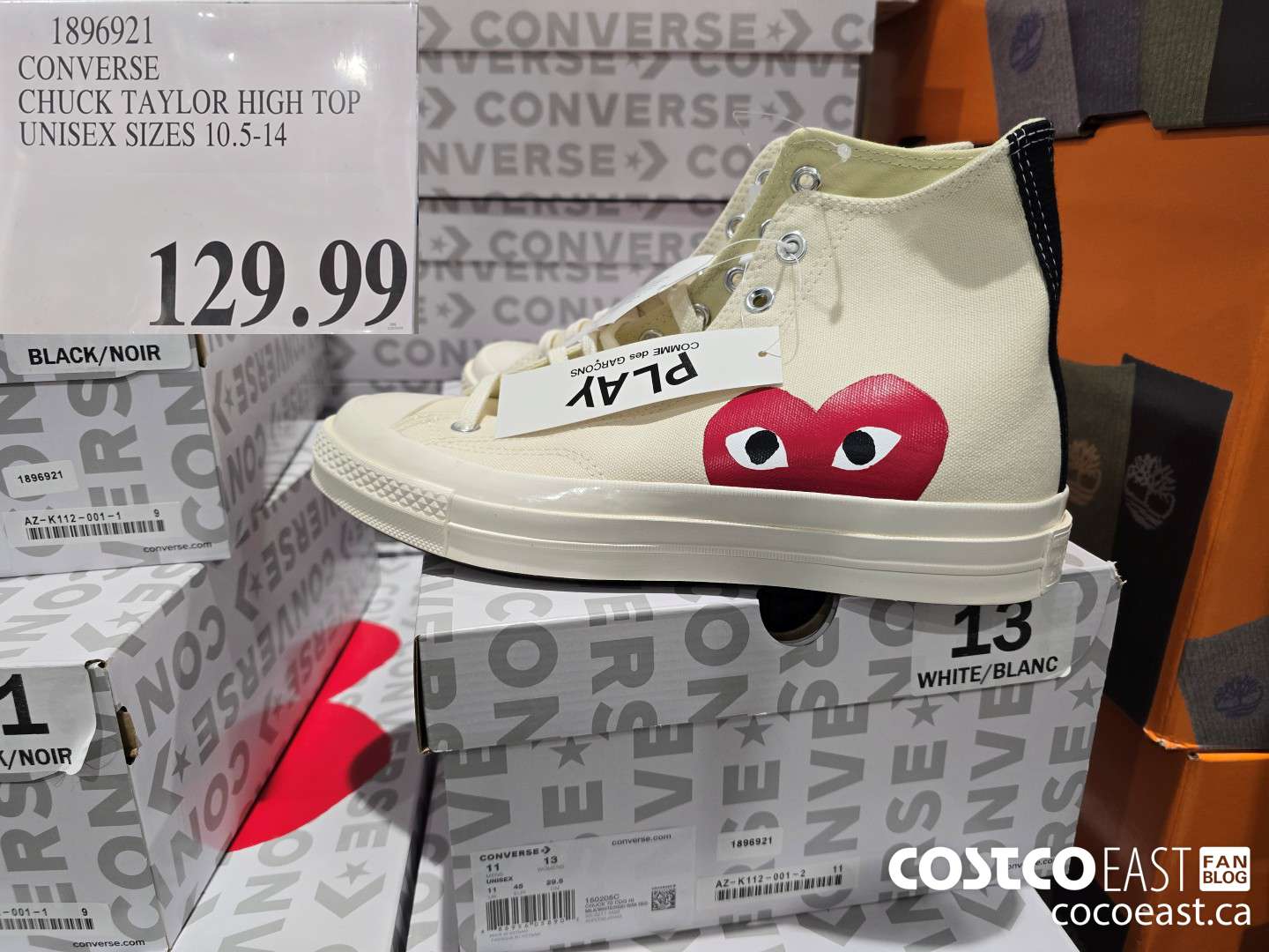 1896921 CONVERSE CHUCK TAYLOR HIGH TOP UNISEX SIZES 10.5-14 $129.99