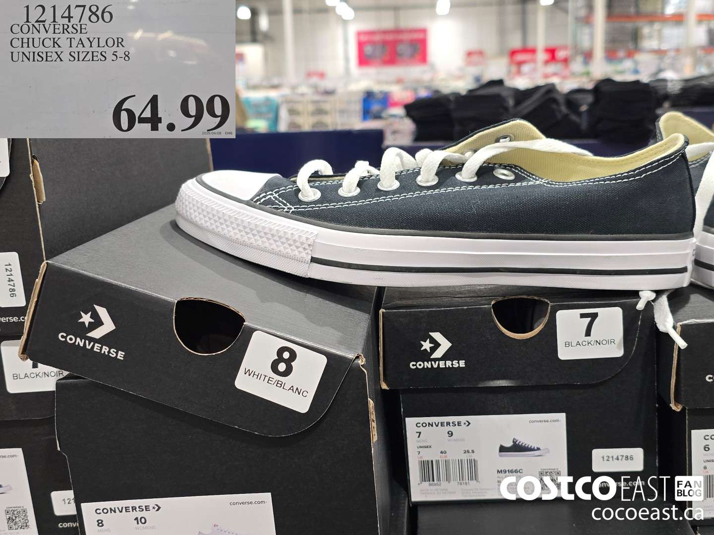 1214786 CONVERSE CHUCK TAYLOR UNISEX SIZES 5-8 $64.99