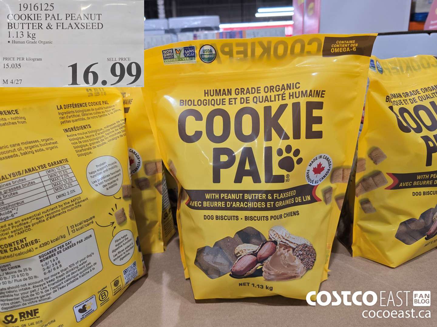 1916125 COOKIE PAL PEANUT BUTTER & FLAXSEED 1.13 KG $16.99