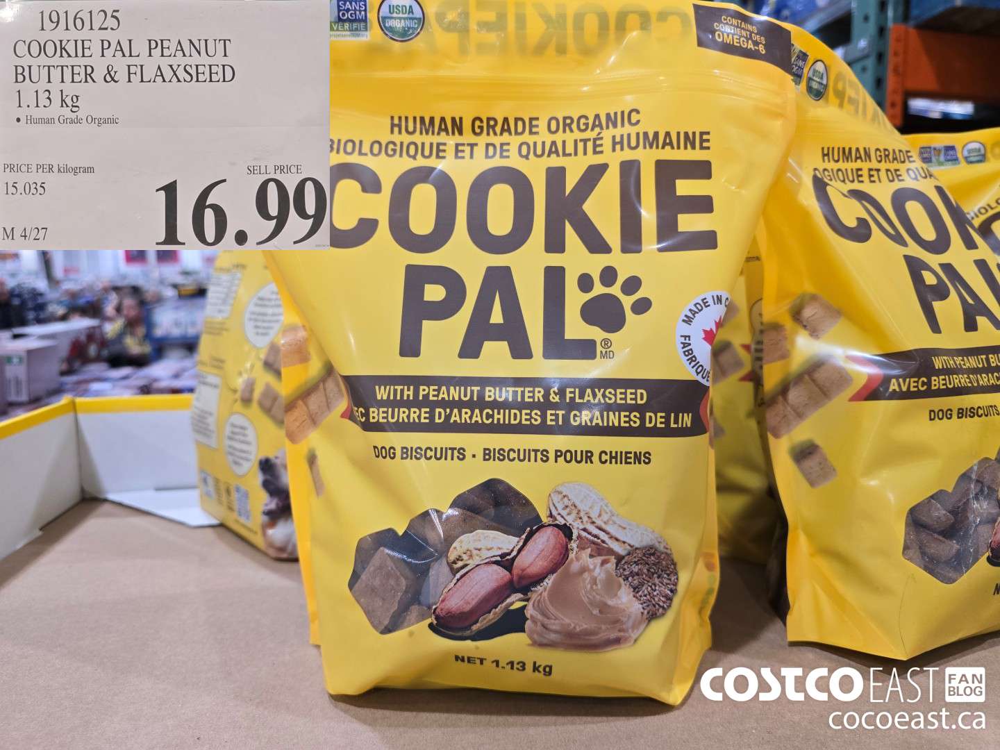 1916125 COOKIE PAL PEANUT BUTTER & FLAXSEED 1.13 KG $16.99