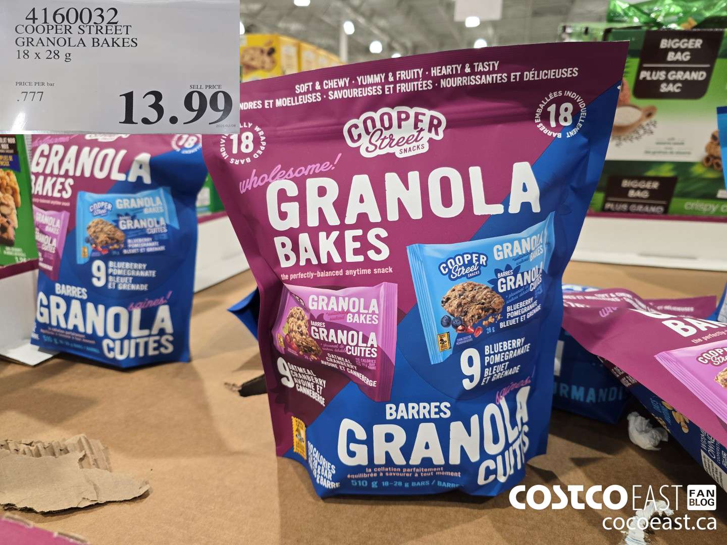 4160032 COOPER STREET GRANOLA BAKES 18 x 28 g $13.99
