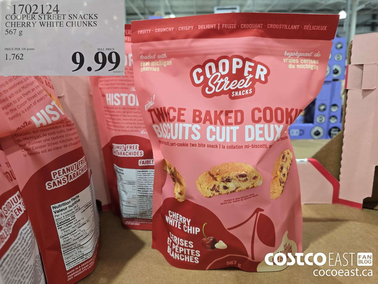 1702124 COOPER STREET SNACKS CHERRY WHITE CHUNKS 567 g $9.99