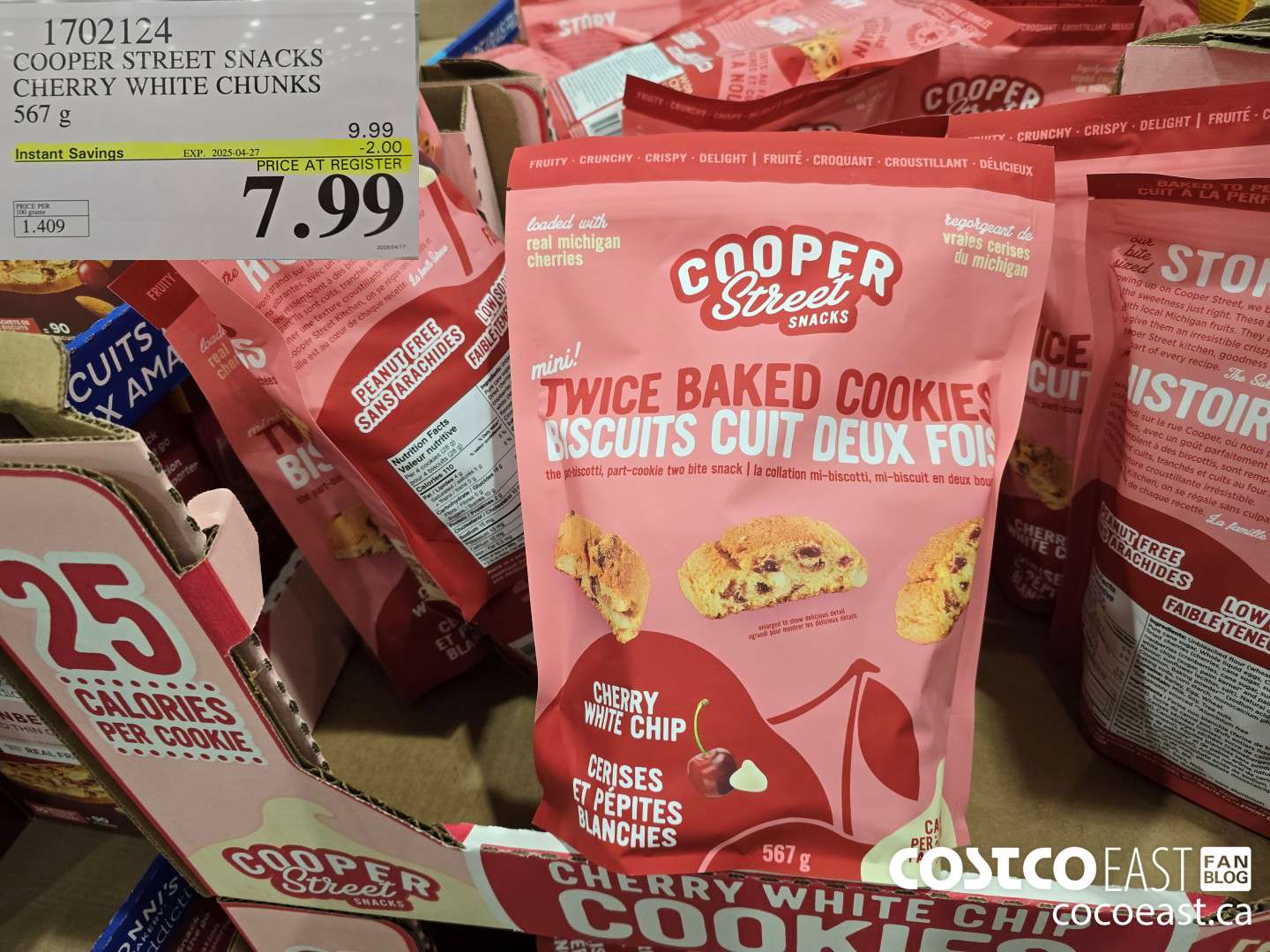 1702124 COOPER STREET SNACKS CHERRY WHITE CHUNKS 567 g ($2.00 INSTANT SAVINGS EXPIRES ON 2025-04-27) $7.99