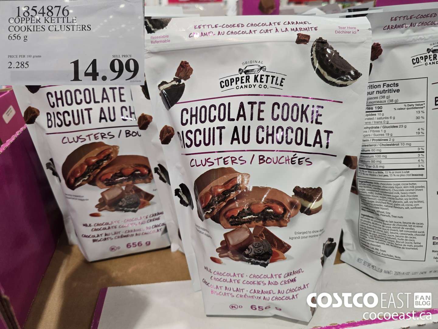 1854876 COPPER KETTLE COOKIES CLUSTERS 656 G $14.99