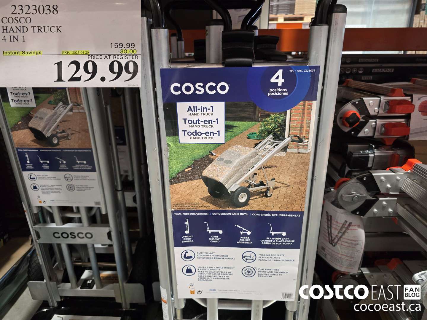 2323038 COSCO HAND TRUCK 4 IN 1 ($30.00 INSTANT SAVINGS EXPIRES ON 2025-04-20) $129.99