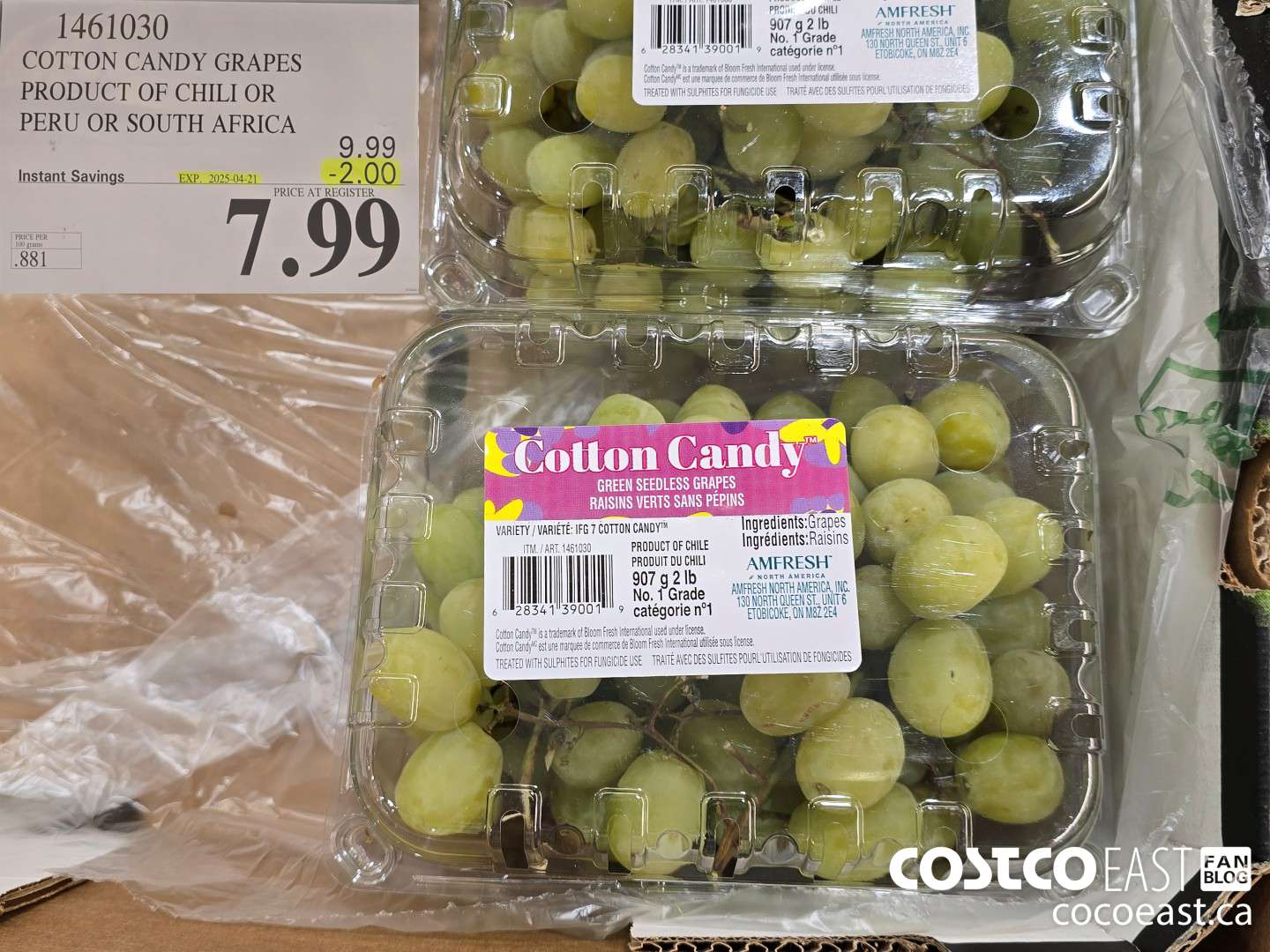 1461030 COTTON CANDY GRAPES PRODUCT OF CHILI ($2.00 INSTANT SAVINGS EXPIRES ON 2025-04-21) $7.99