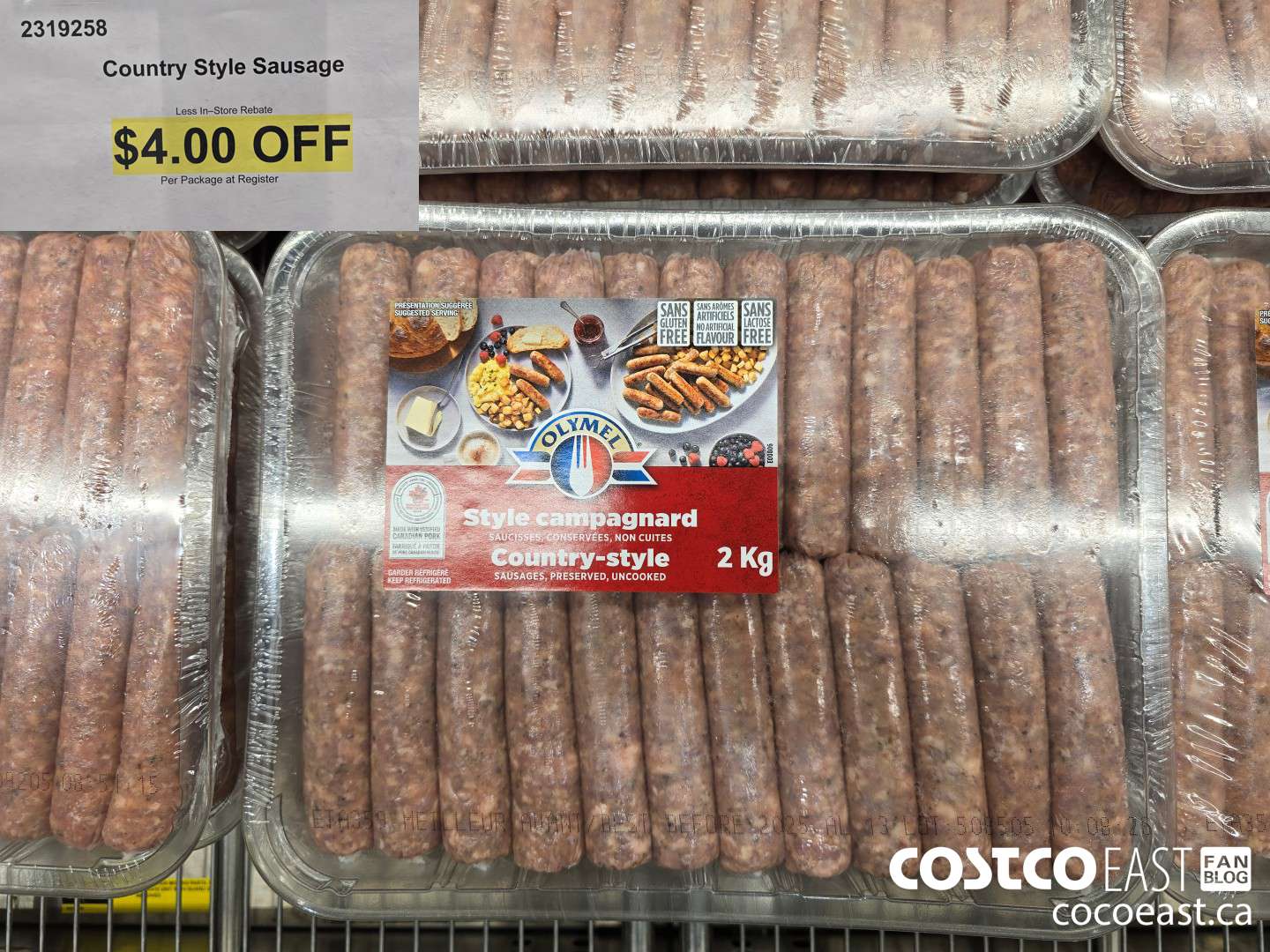 2319258 COUNTRY STYLE SAUSAGE ($4.00 INSTANT SAVINGS)
