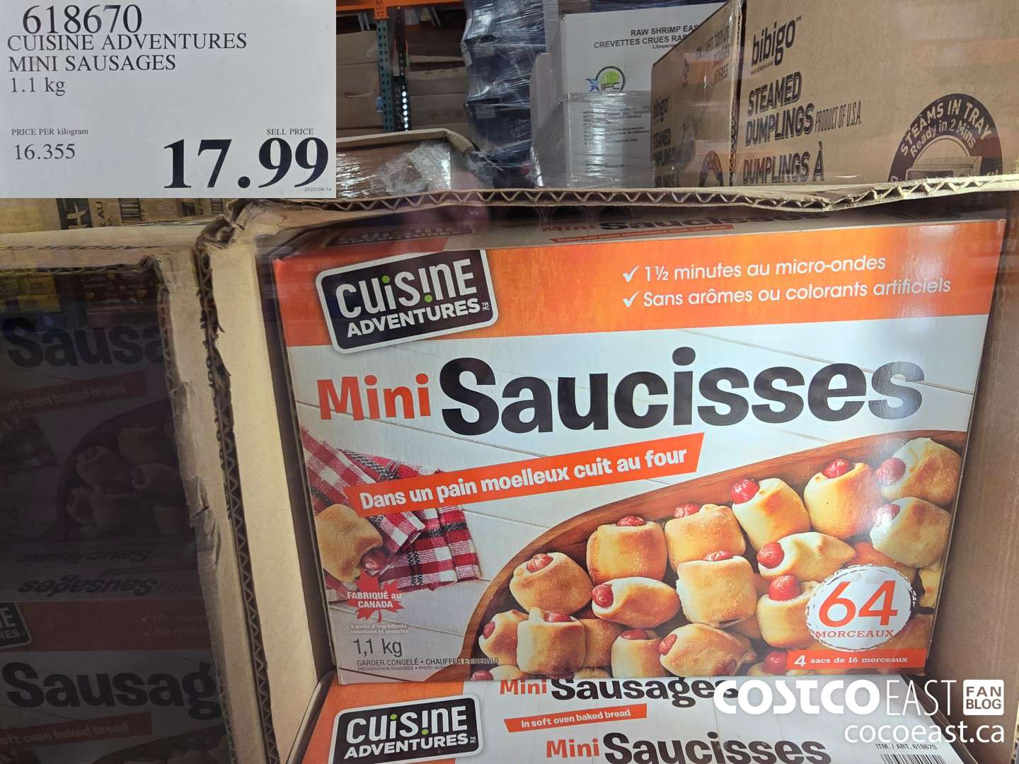 618670 CUISINE ADVENTURES MINI SAUSAGES 1.1 KG $17.99