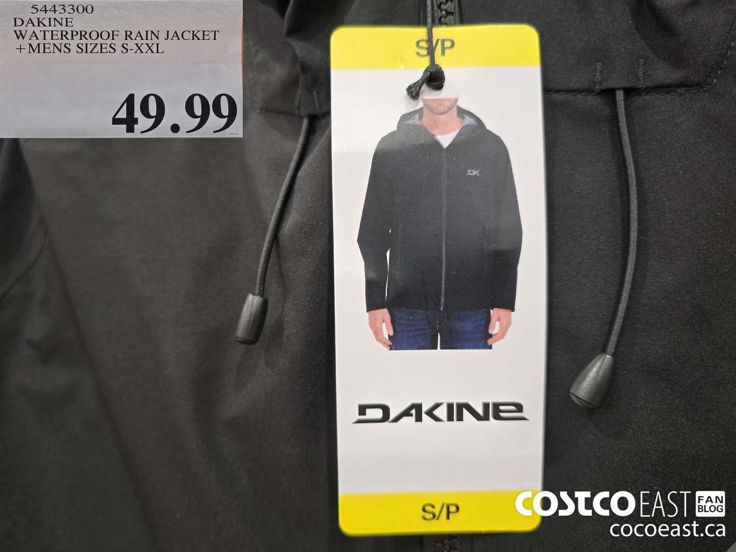 5443300 DAKINE WATERPROOF RAIN JACKET +MENS SIZES S-XXL $49.99