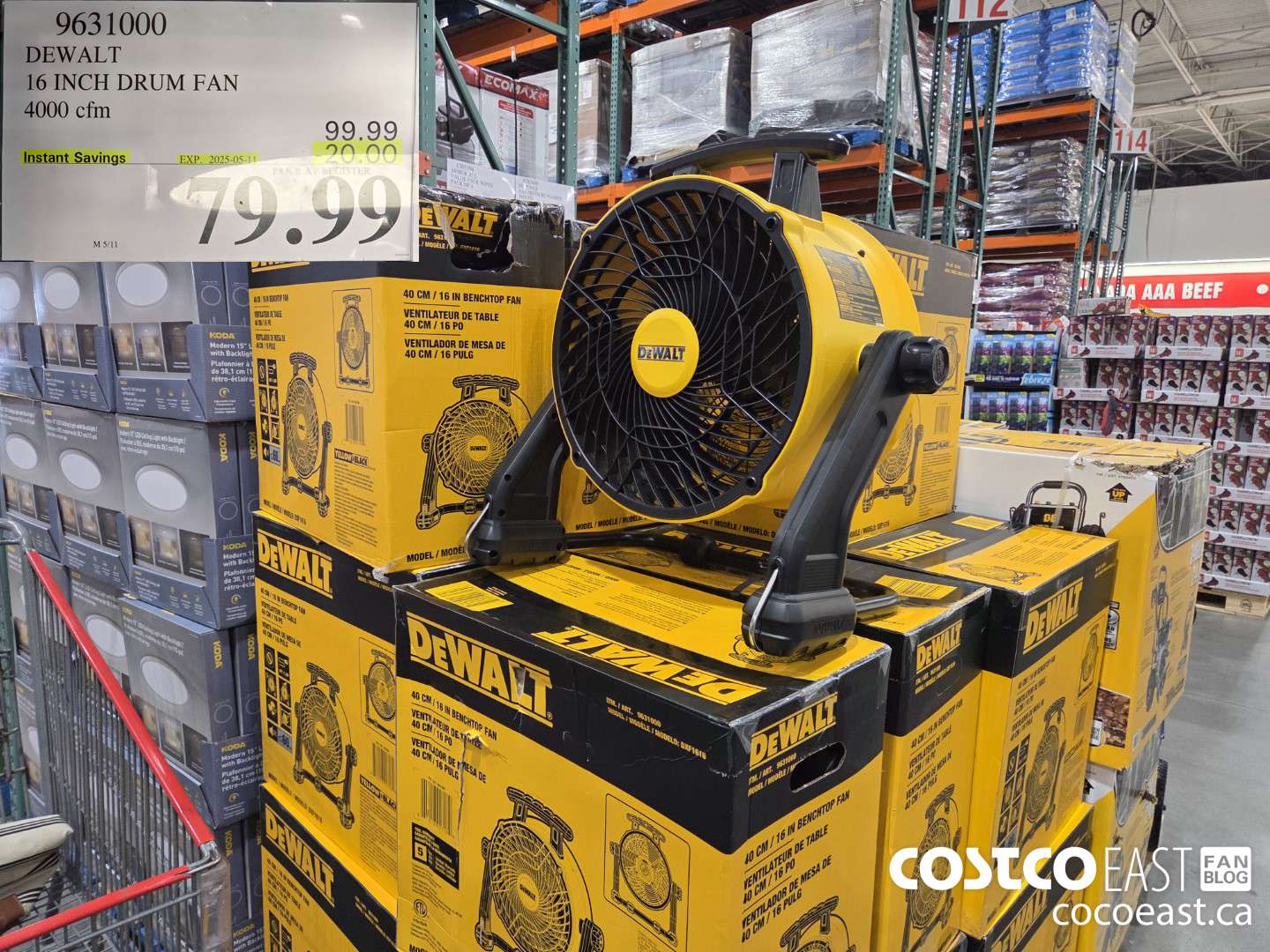 9631000 DEWALT 16 INCH DRUM FAN 4000 CFM ($20.00 INSTANT SAVINGS EXPIRES ON 2025-05-11) $79.99