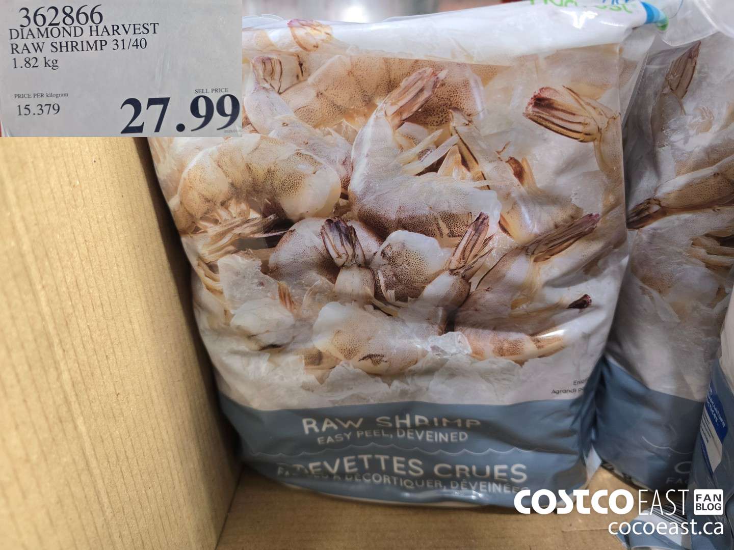 362866 DIAMOND HARVEST RAW SHRIMP 31/40 1.82 kg $27.99