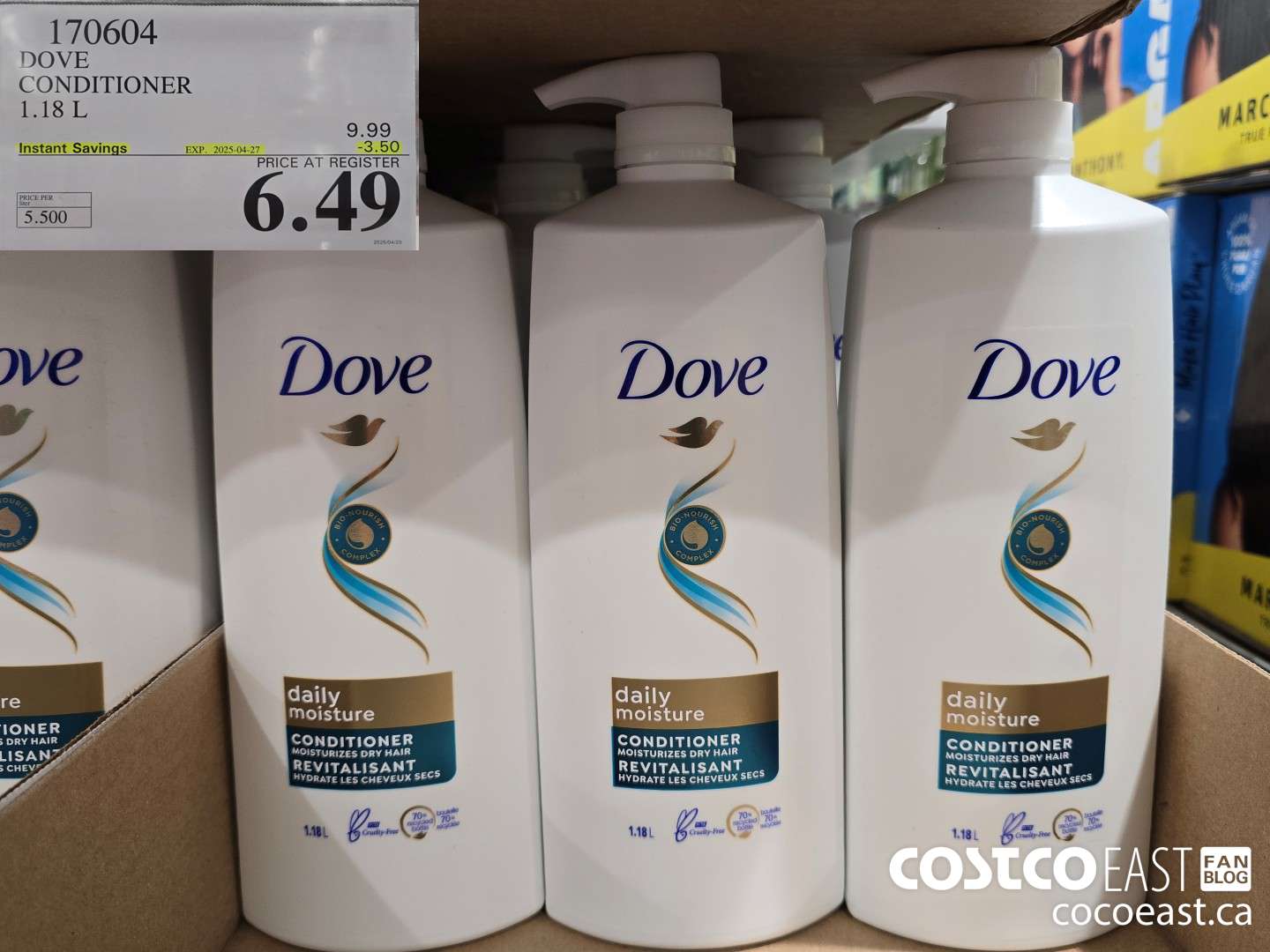 170604 DOVE CONDITIONER 1.18L ($3.50 INSTANT SAVINGS EXPIRES ON 2025-04-27) $6.49