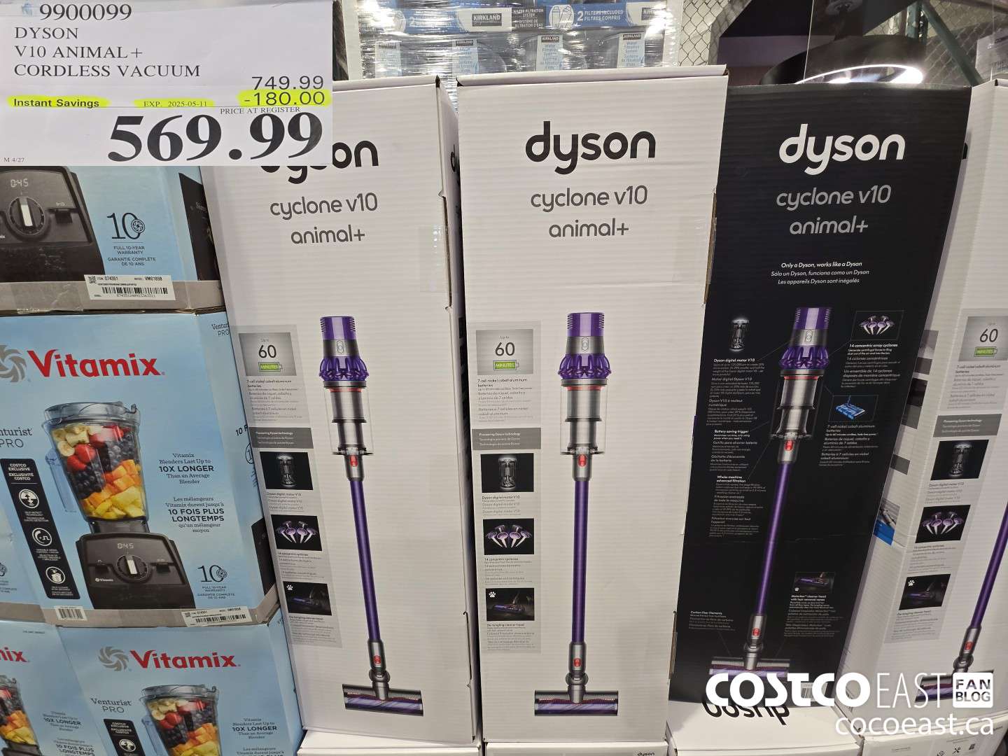 9900099 DYSON VI0 ANIMAL + CORDLESS VACUUM MODEL# 400480-01 ($180.00 INSTANT SAVINGS EXPIRES ON 2025-05-11) $569.99