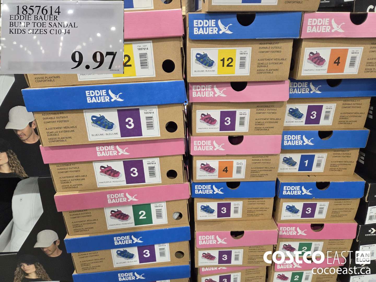 1857614 EDDIE BAUER BUMP TOE SANDAL KIDS SIZES C10-J4 $9.97