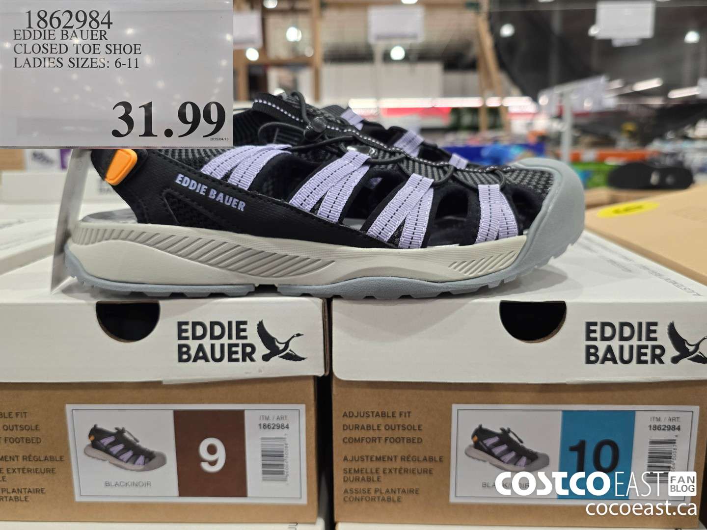 1862984 EDDIE BAUER CLOSED TOE SHOE LADIES SIZES: 6-11 $31.99