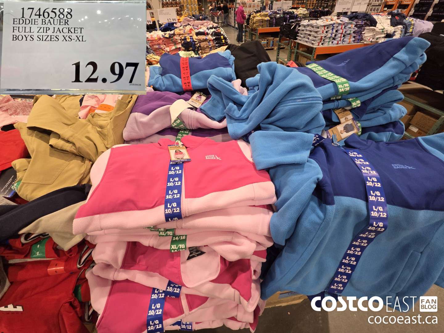 1746588 EDDIE BAUER FULL ZIP JACKET KIDS SIZES XS-XL $12.97