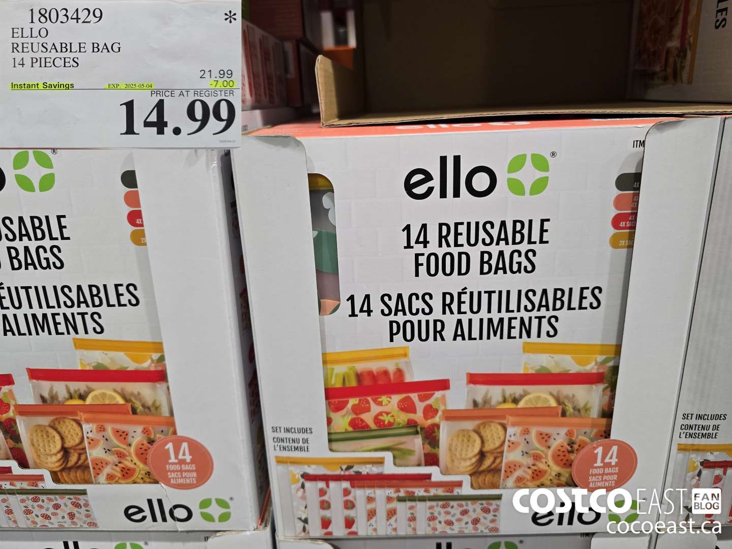 1803429 ELLO REUSABLE BAG 14 PIECES ($5.00 INSTANT SAVINGS EXPIRES ON 2025-05-04) $14.99