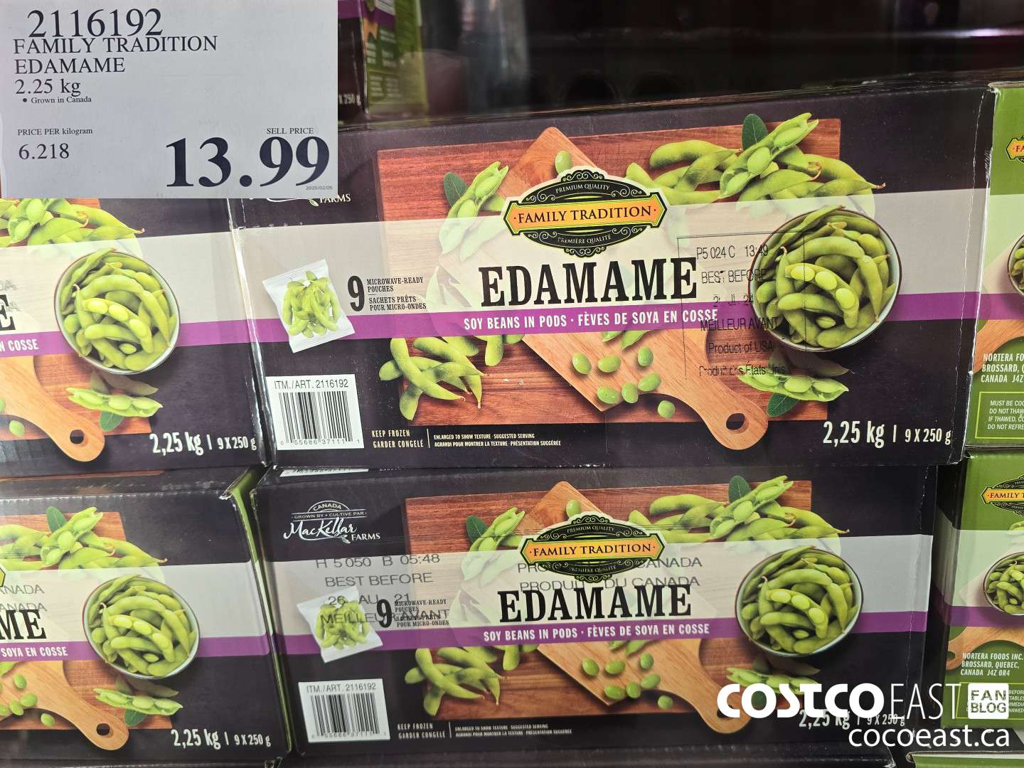 2116192 FAMILY TRADITION EDAMAME 2.25 KG $13.99