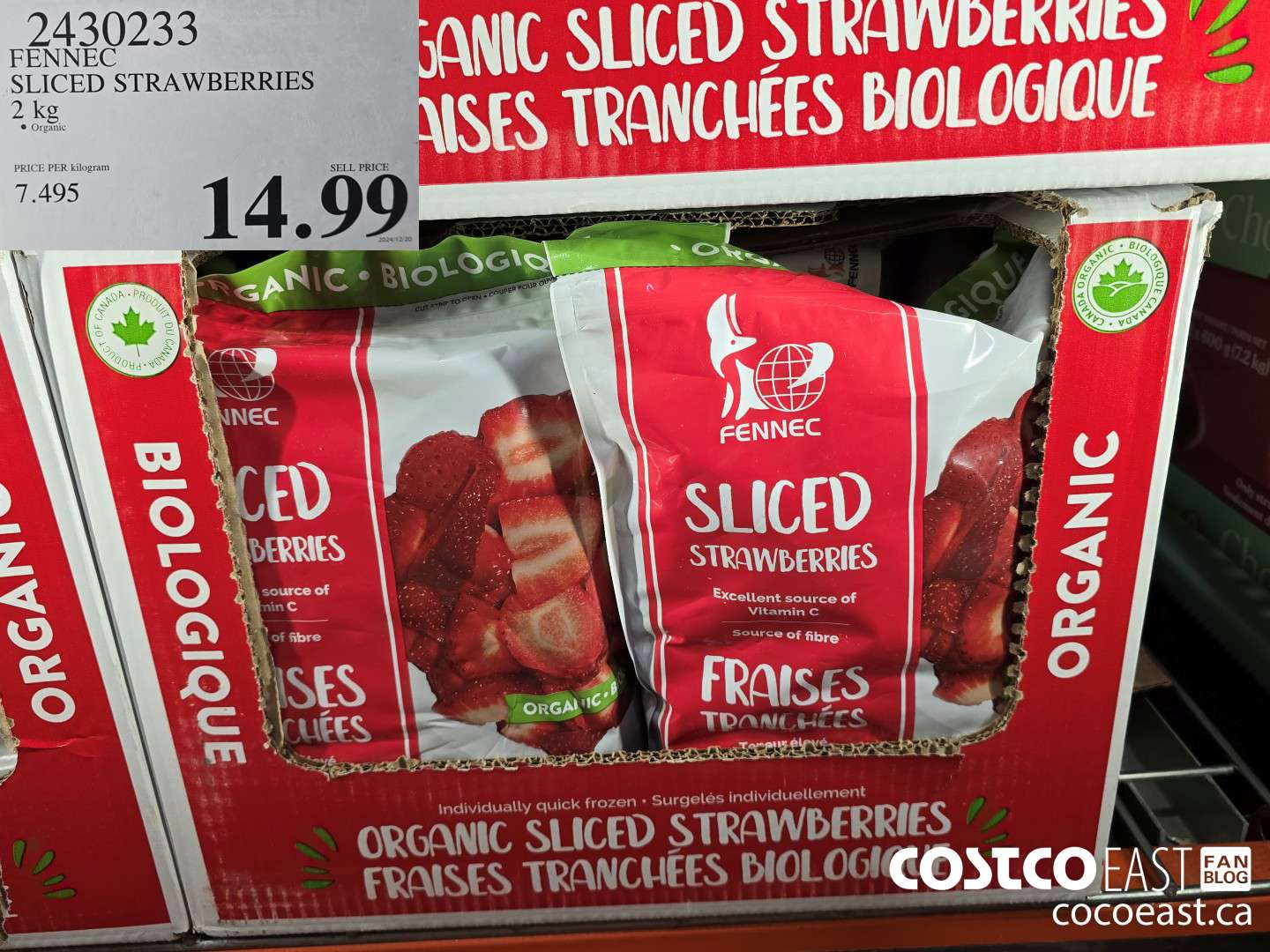 2430233 FENNEC SLICED STRAWBERRIES 2 kg $14.99
