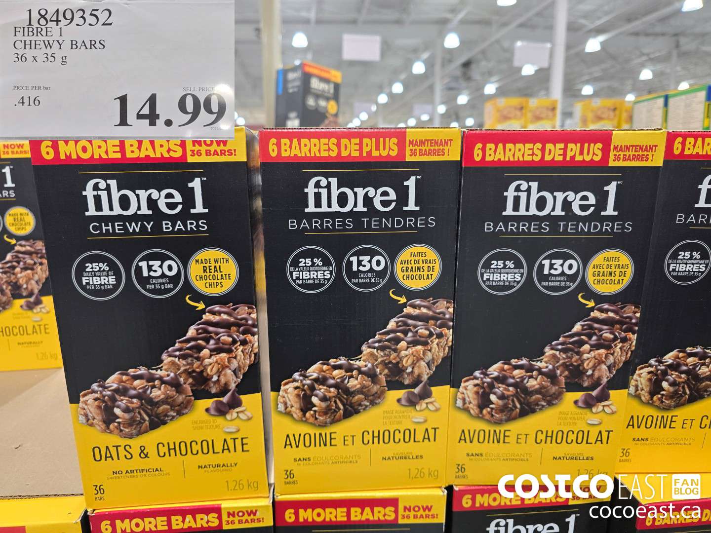 1849352 FIBRE 1 CHEWY BARS 36 x 35 g $14.99