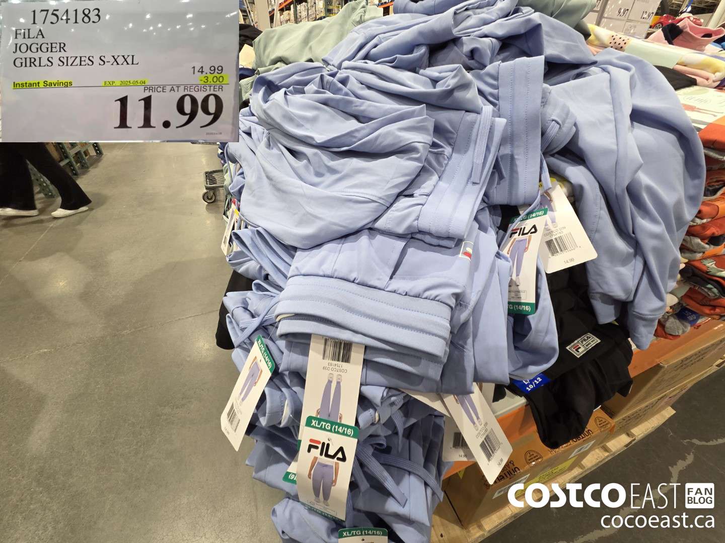 1754183 FILA JOGGER GIRLS SIZES S-XXL  ($3.00 INSTANT SAVINGS EXPIRES ON 2025-05-04) $11.99