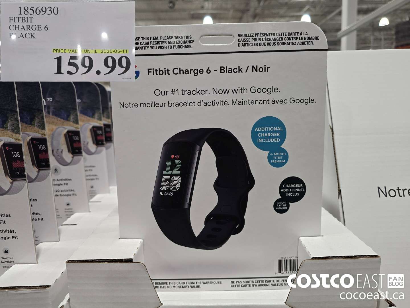1856930 FITBIT CHARGE 6 BLACK $159.99