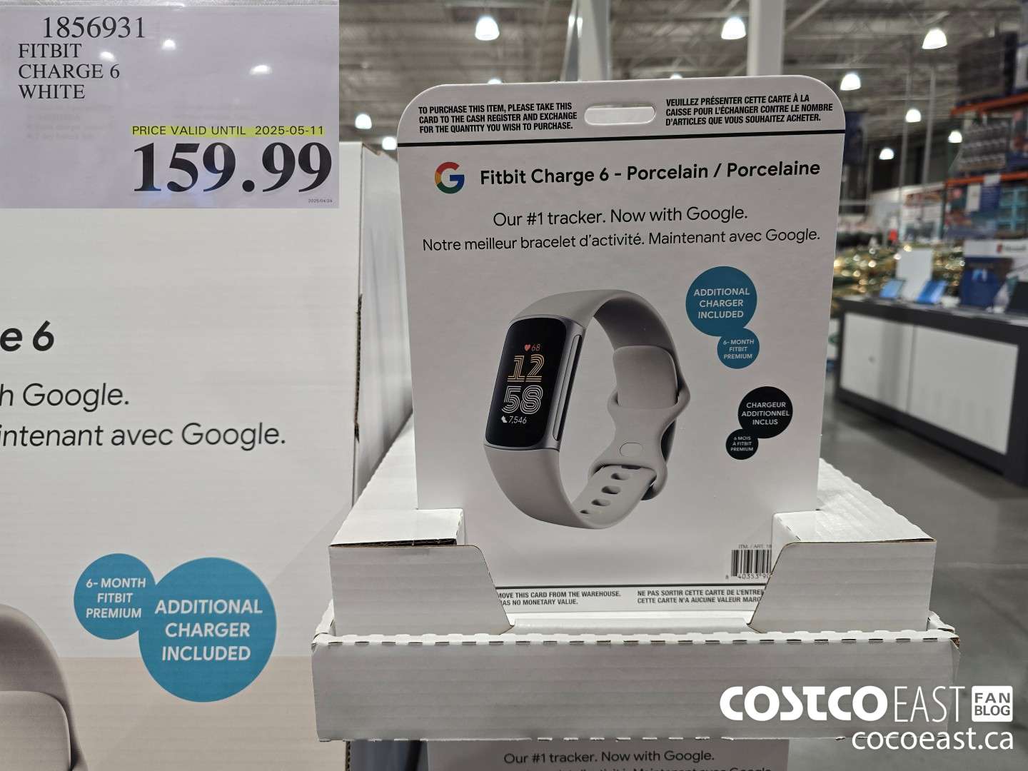 1856931 FITBIT CHARGE 6 WHITE $159.99