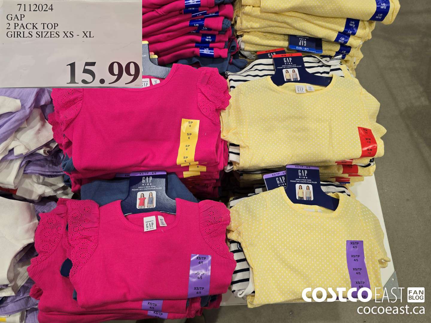 7112024 GAP 2 PACK TOP GIRLS SIZES XS - XL $15.99