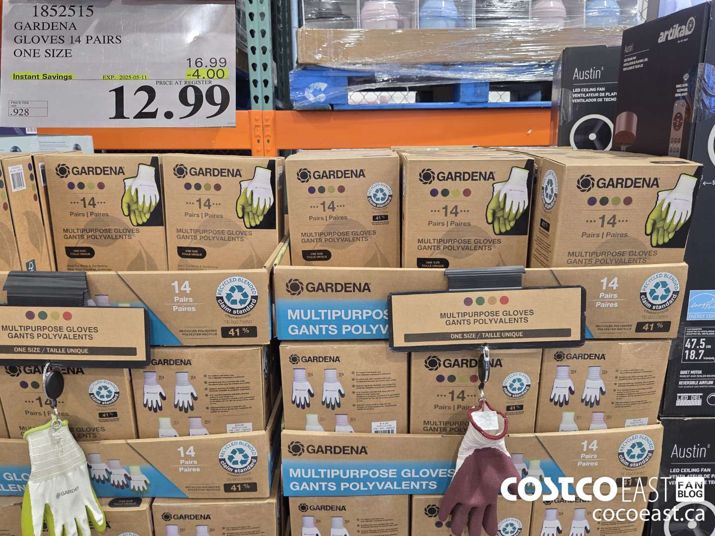 1852515 GARDENA GLOVES 14 PAIRS ONE SIZE ($4.00 INSTANT SAVINGS EXPIRES ON 2025-05-11) $12.99