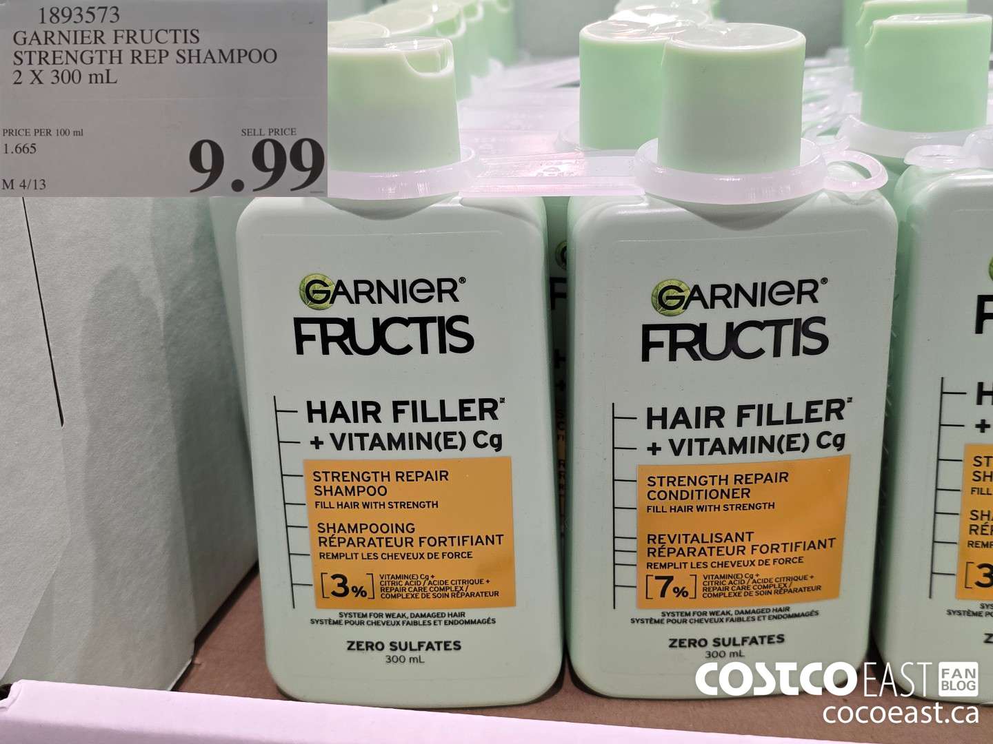 1893573 GARNIER FRUCTIS STRENGTH REP SHAMPOO 2 X 300 mL $9.99