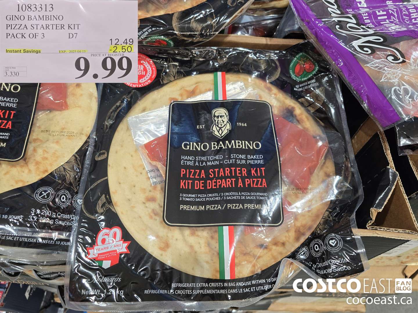 1083313 GINO BAMBINO PIZZA STARTER KIT PACK OF 3 ($2.50 INSTANT SAVINGS EXPIRES ON 2025-04-13) $9.99