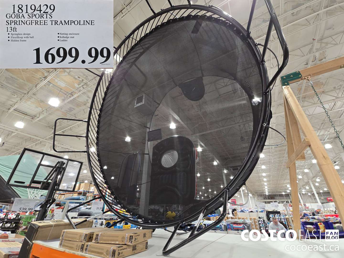 1819429 GOBA SPORTS SPRINGFREE TRAMPOLINE 13 FT $1699.99