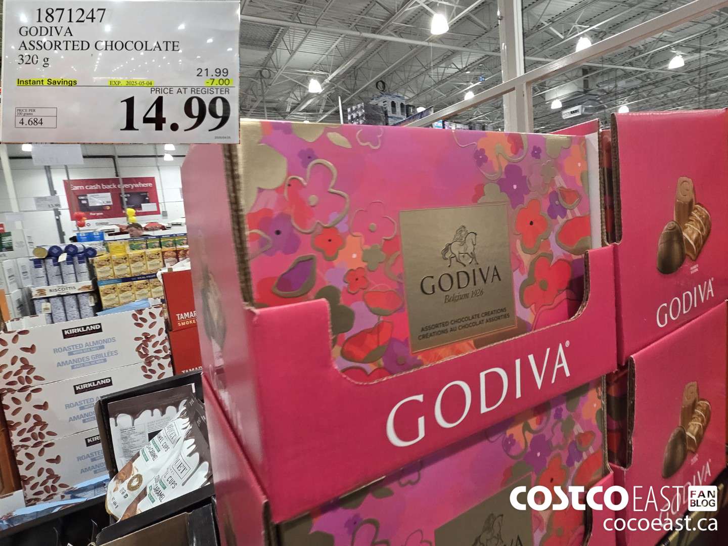 1871247 GODIVA ASSORTED CHOCOLATE 320 g ($7.00 INSTANT SAVINGS EXPIRES ON 2025-05-04) $14.99