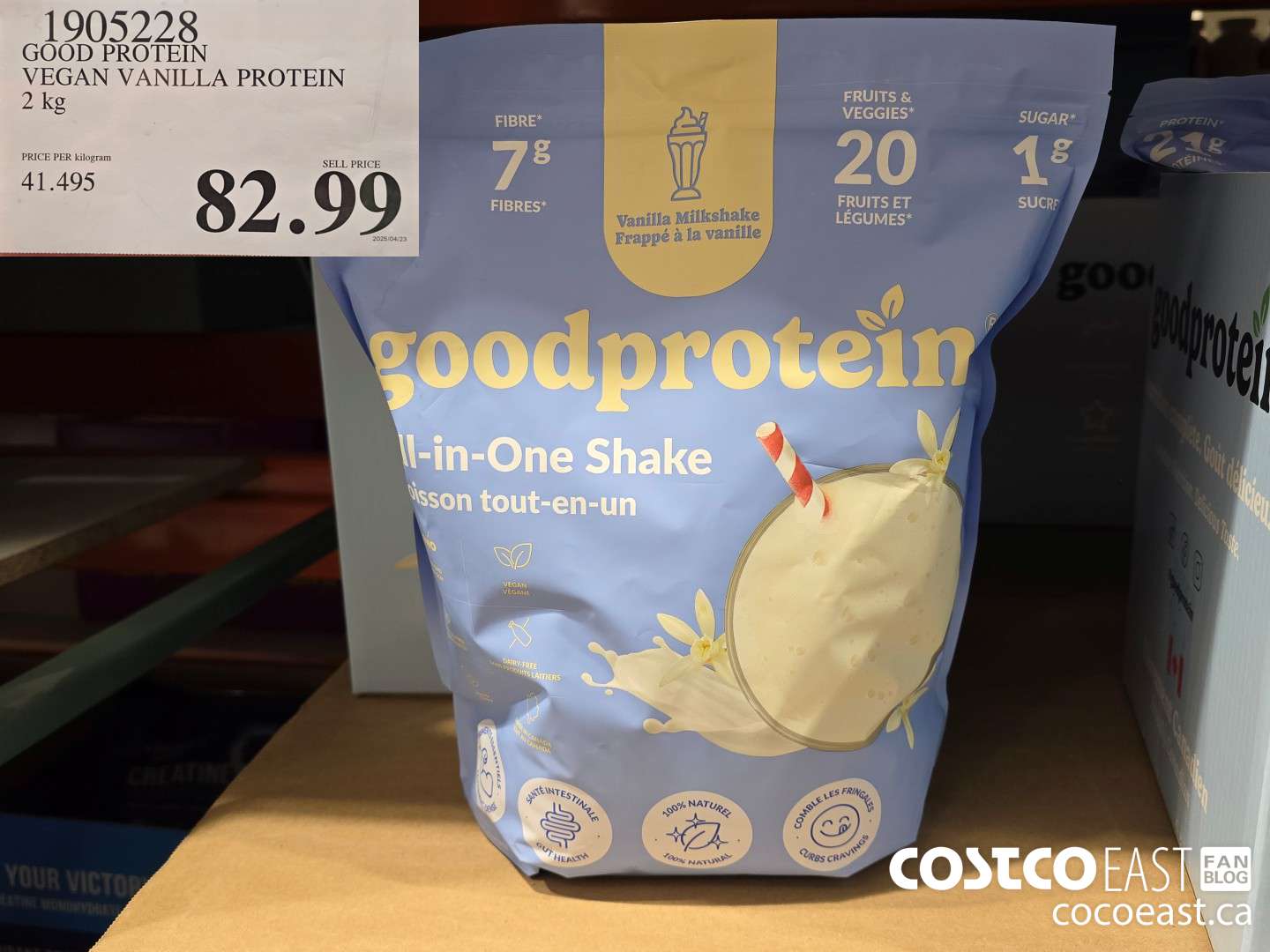 1905228 GOOD PROTEIN VEGAN VANILLA PROTEIN 2 KG $82.99