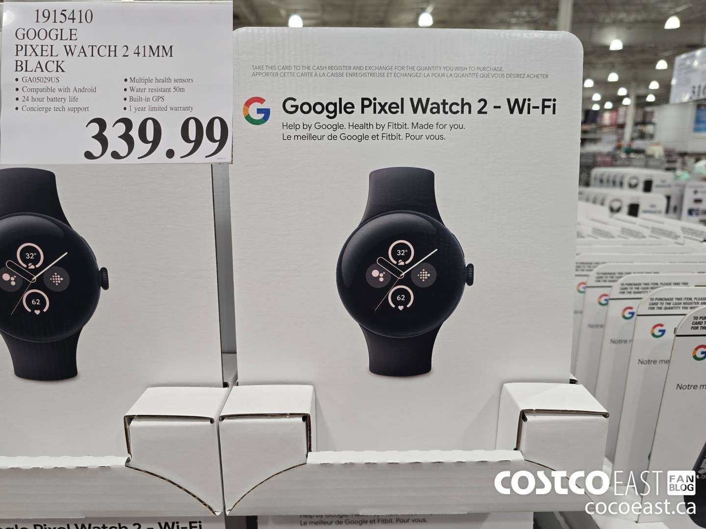 1915410 GOOGLE PIXEL WATCH 2 41MM BLACK $339.99