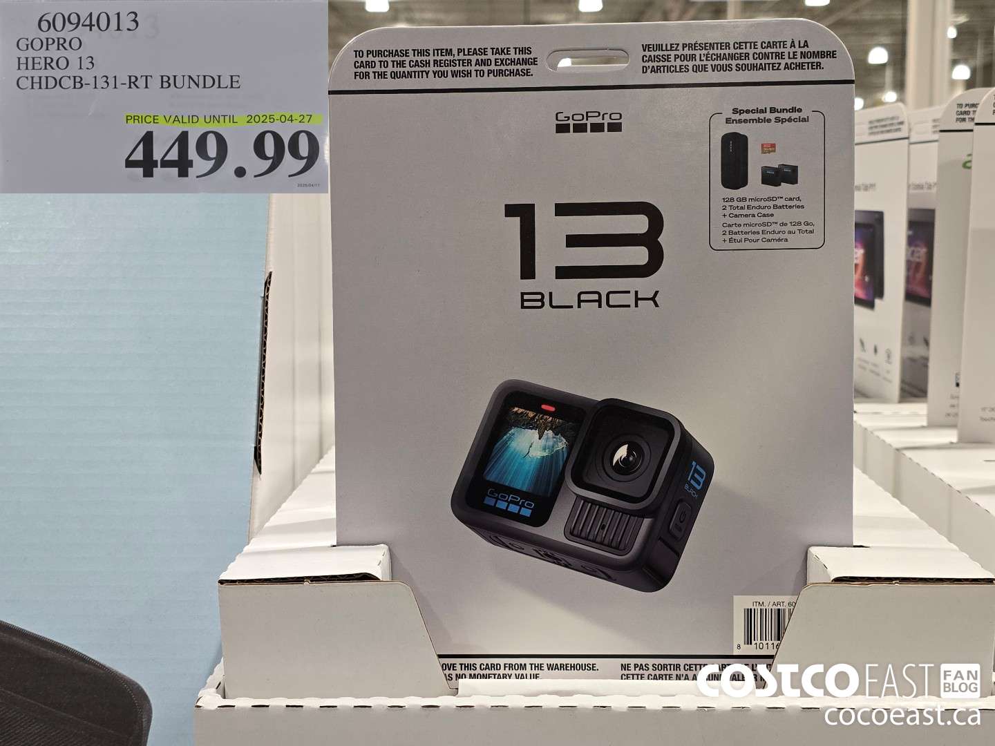 6094013 GOPRO HERO 13 CHDCB-131-RT BUNDLE $449.99