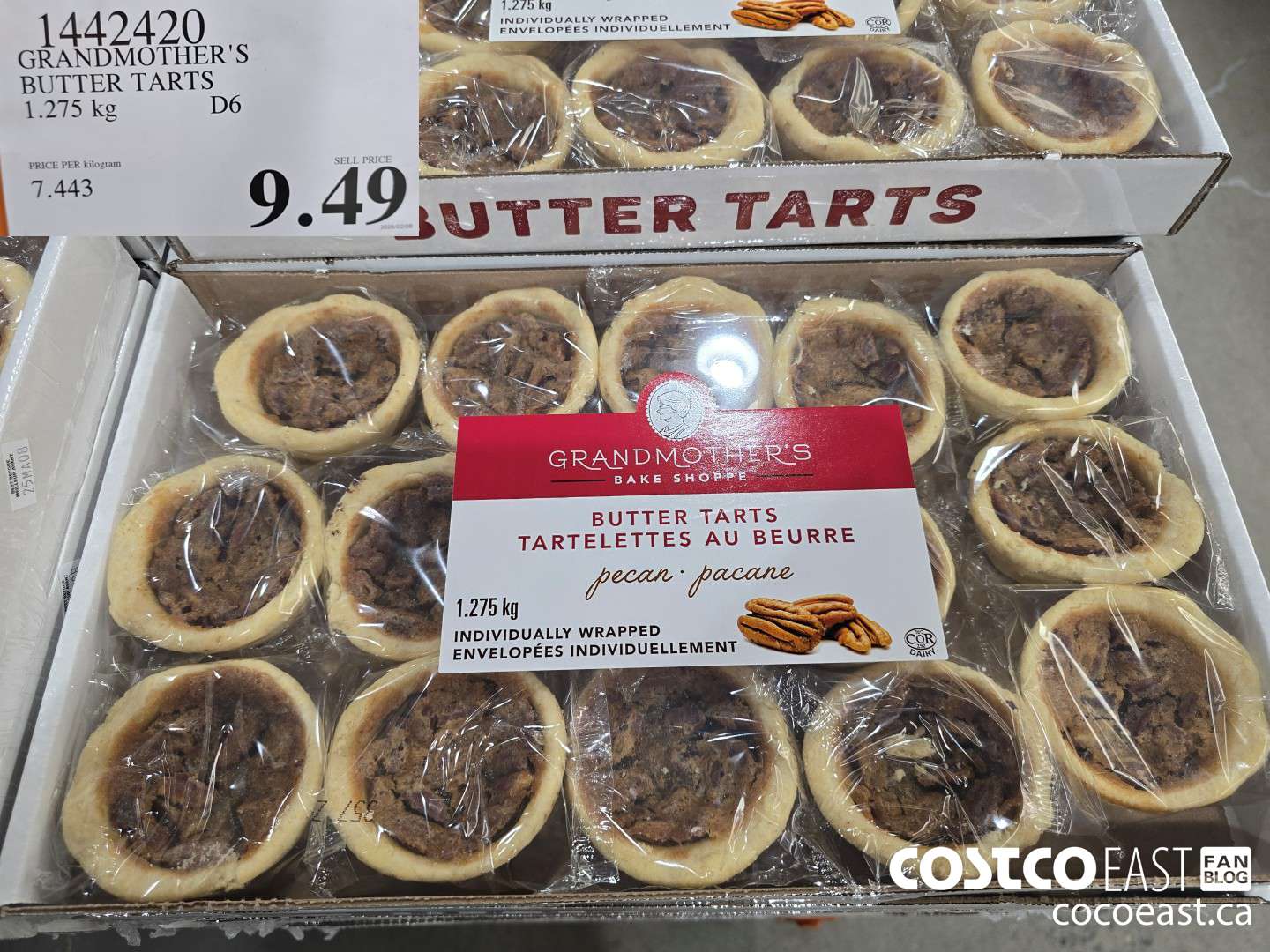 1442420 GRANDMOTHER'S BUTTER TARTS 1.275 kg $9.49