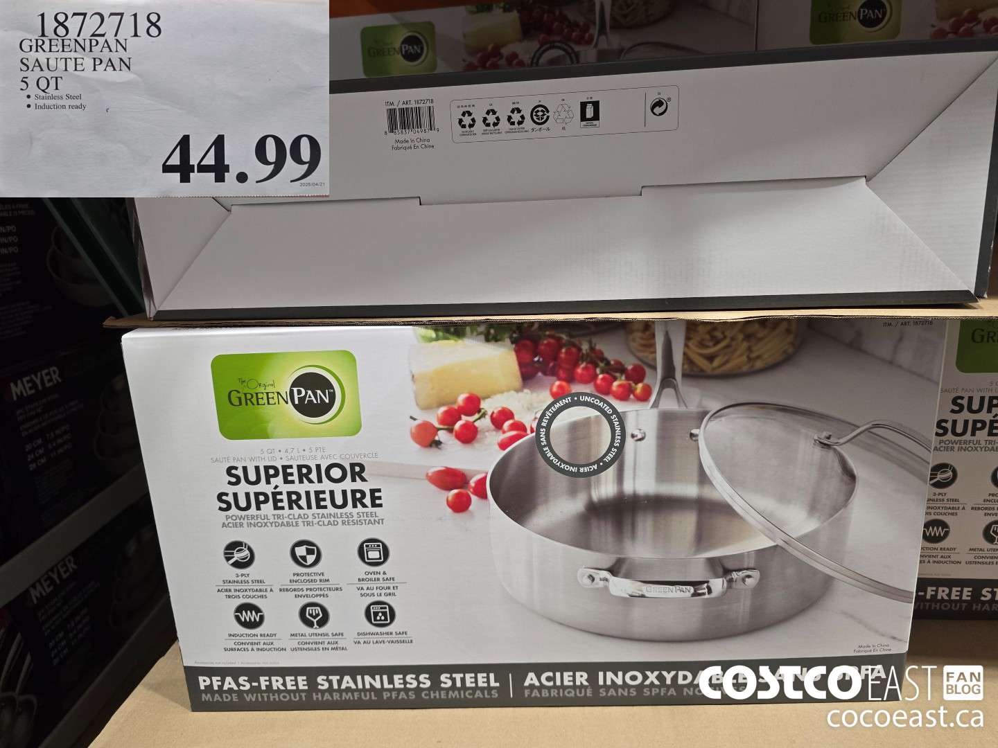 1872718 GREENPAN SAUTE PAN 5 QT $44.99