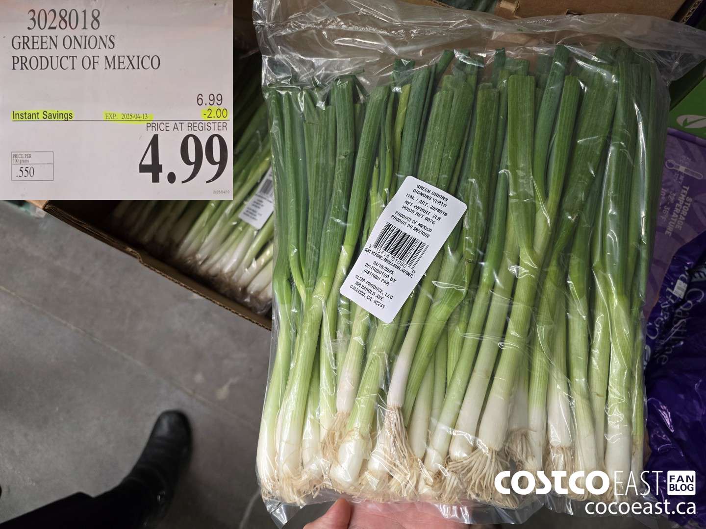 3028018 GREEN ONIONS PRODUCT OF MEXICO 200 (EXPIRES ON 2025-04-13) $4.99