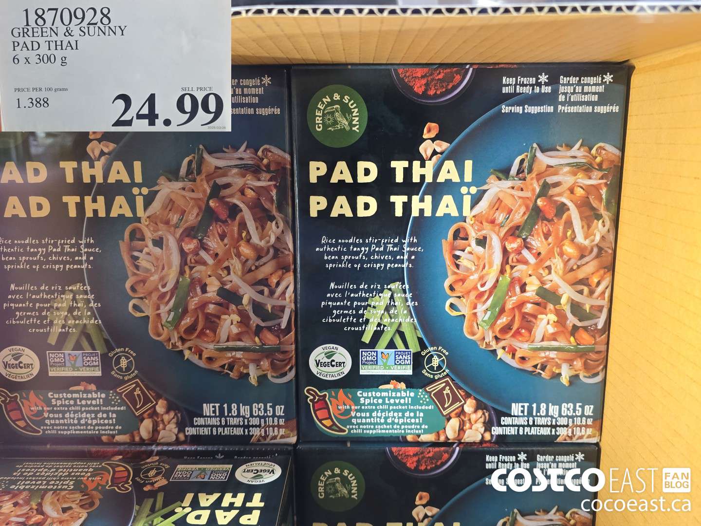 1870928 GREEN & SUNNY PAD THAI 6 x 300 g $24.99