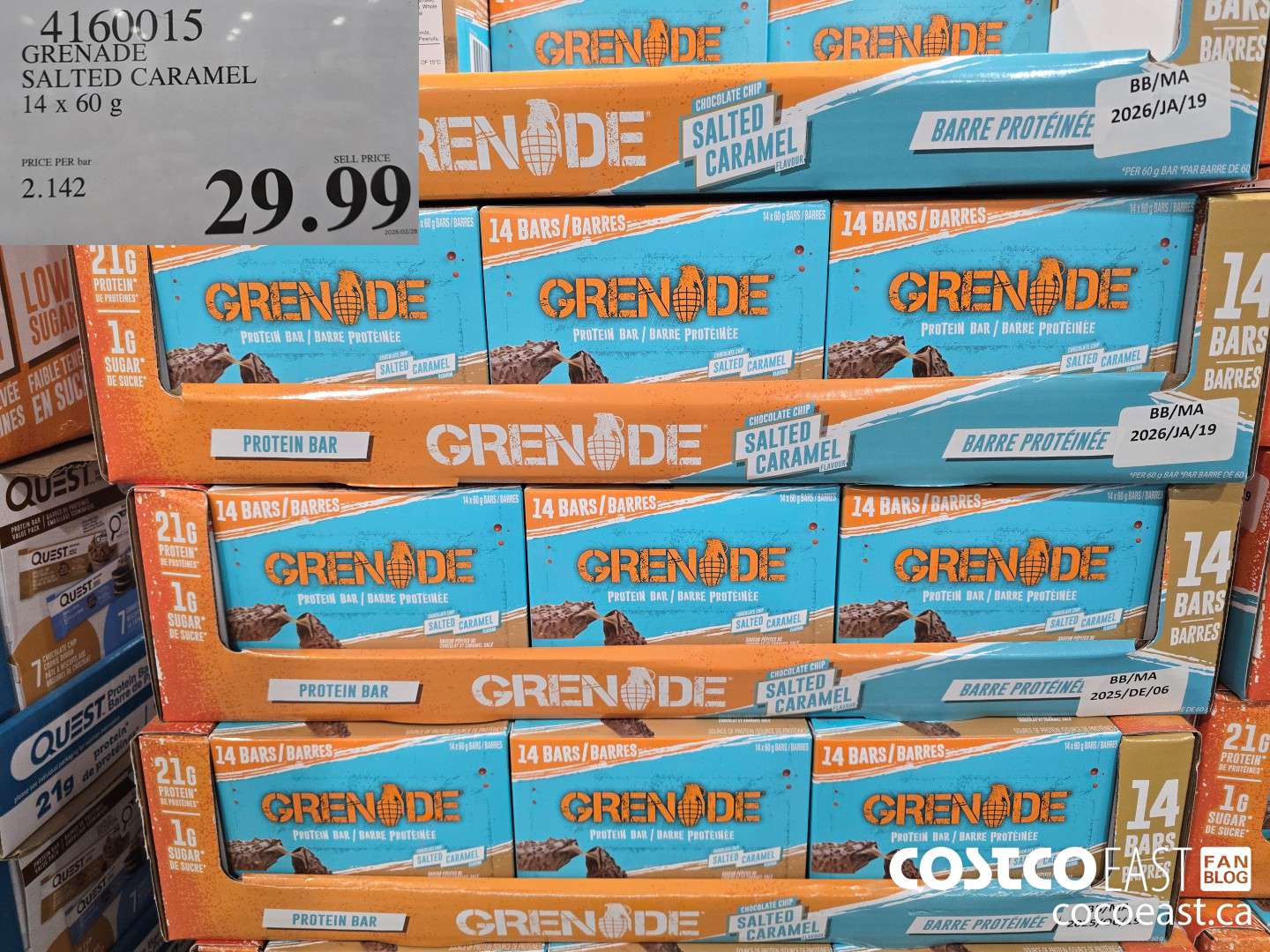 4160015 GRENADE SALTED CARAMEL 14 x 60 g $29.99