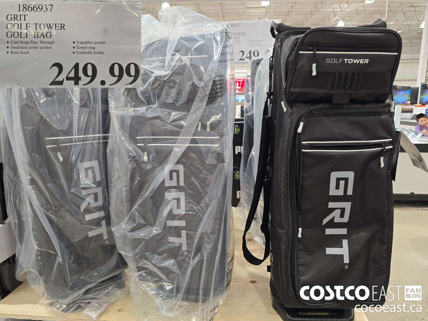 1866937 GRIT GOLF TOWER GOLF BAG $249.99