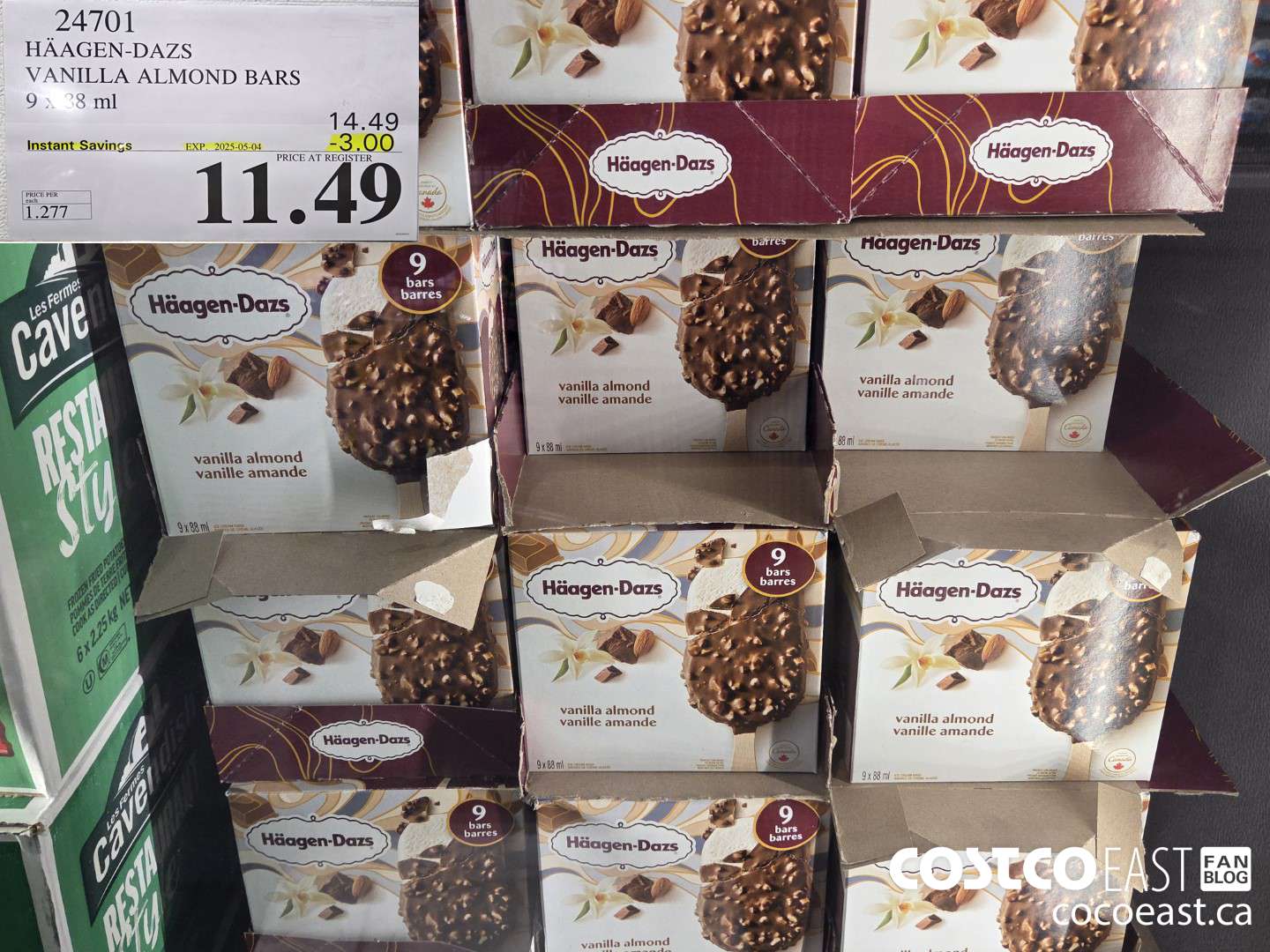 24701 HAAGAN-DAZS VANILLA ALMOND BARS 9 X 88 ML ($3.00 INSTANT SAVINGS EXPIRES ON 2025-05-04) $11.49