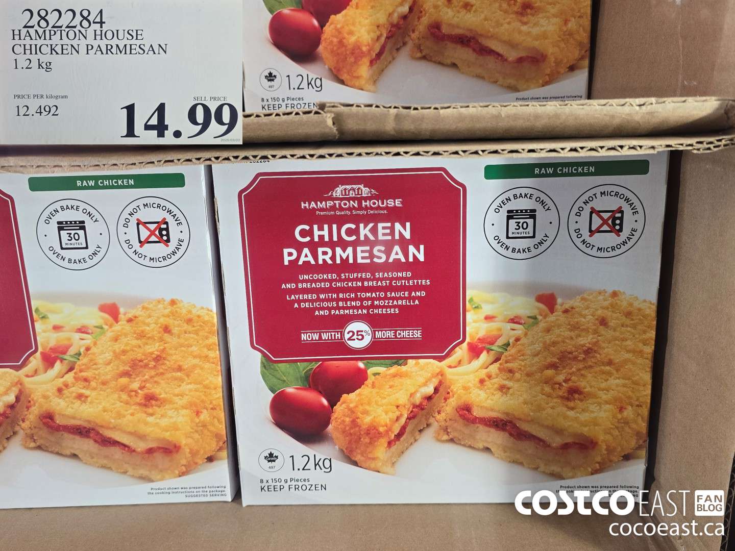 282284 HAMPTON HOUSE CHICKEN PARMESAN 1.2 kg $14.99