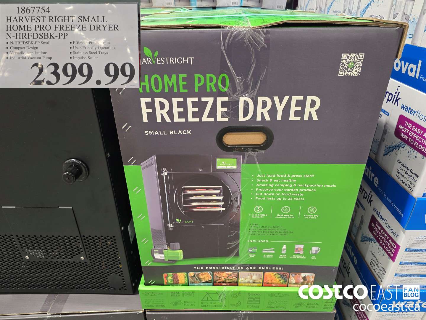 1867754 HARVEST RIGHT SMALL HOME PRO FREEZE DRYER N-HRFDSBK-PP $2399.99